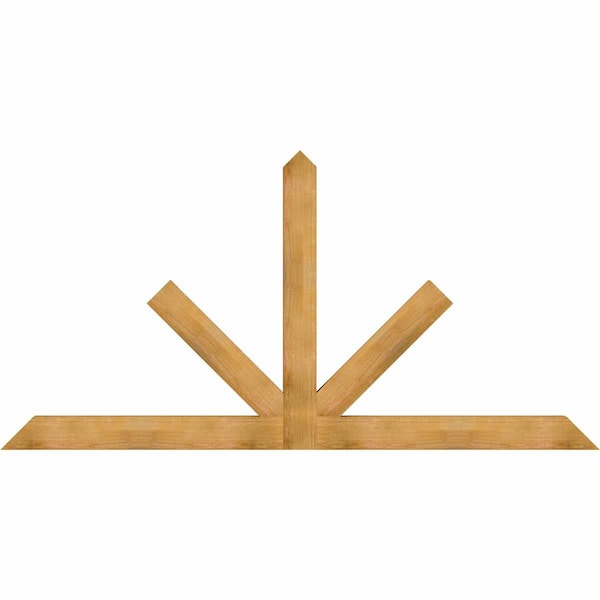 Ekena Millwork Saratoga Rough Sawn Timber Gable Bracket, Western Red Cedar, 108"W x 54"H x 4"D x 6"F, 12/12 Pitch GBW108X54X0406SAR00RWR - main
